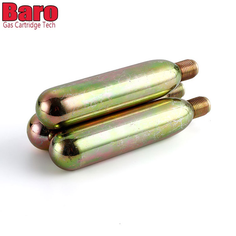 လေဖြည့်အသက်ကယ်အင်္ကျီအတွက် 45g CO2 Cartridges ဆလင်ဒါများ